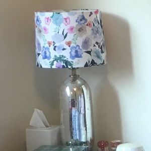 Anthropologie Lila Floral Lamp Shade
